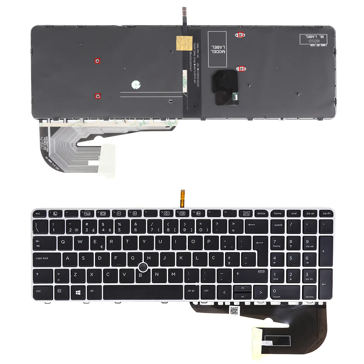 Picture of HP EliteBook 755 G3 850 G3 850 G4 ZBook 15u G3 G4 SILVER FRAME BLACK (with point,Backlit，Win8)